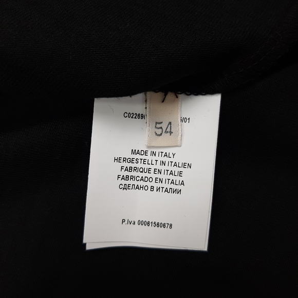 GRAN SASSO Black 100% Wool Long Sleeved Polo Shirt Size 54 Fine Travel Wool NEW - Picture 12 of 15